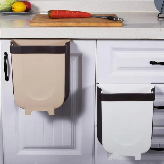 Space-Saving Wall-Mounted Waste Bin - Foldable Trash Bin for Kitchen Organization