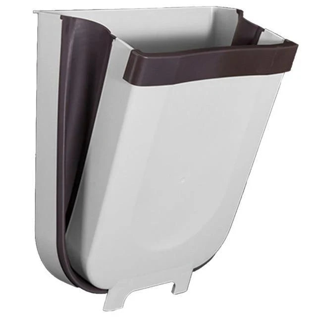 Space-Saving Wall-Mounted Waste Bin - Foldable Trash Bin for Kitchen Organization