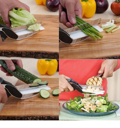 2-in-1 Kitchen Scissor and Cutting Board for Easy Vegetable Prep