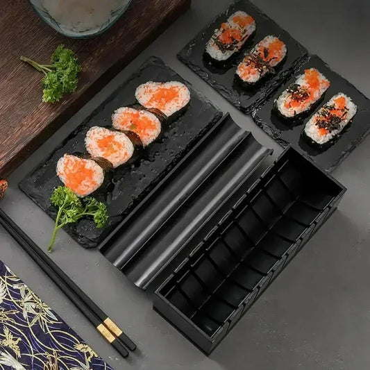 Sushi Rolling and Cutting Set - Practical Sushi Kit with Stencils and Accessories