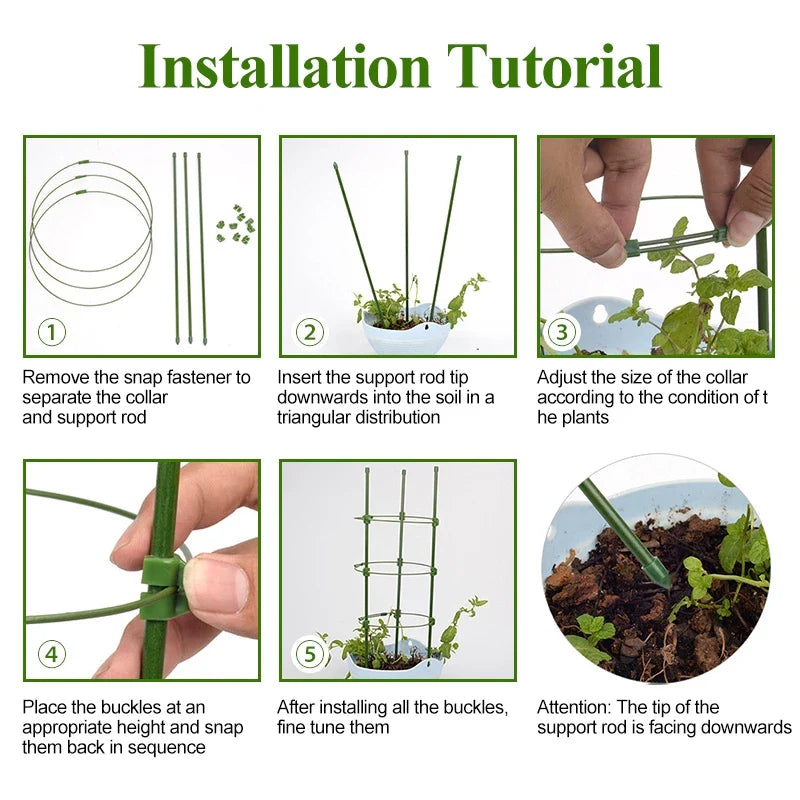 Plant Climbing Support Frame - Sturdy Ring Frame for Vining and Climbing Plants