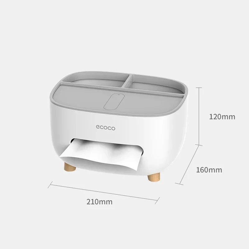 Multi-Functional 4-in-1 Tissue Box Organizer