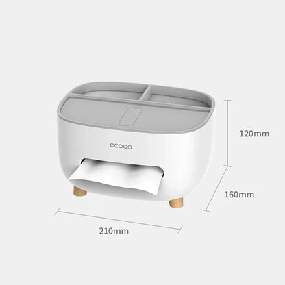 Multi-Functional 4-in-1 Tissue Box Organizer