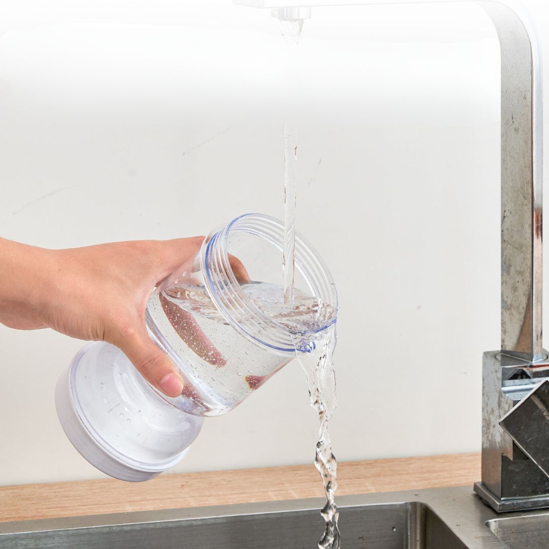 Mason Jar With Built-In Water Strainer