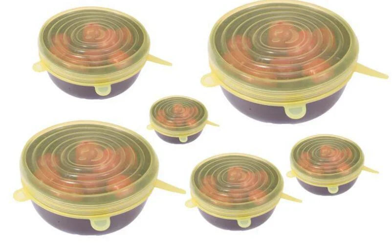 StretchFit Silicone Lids – 6-Pack Reusable Covers