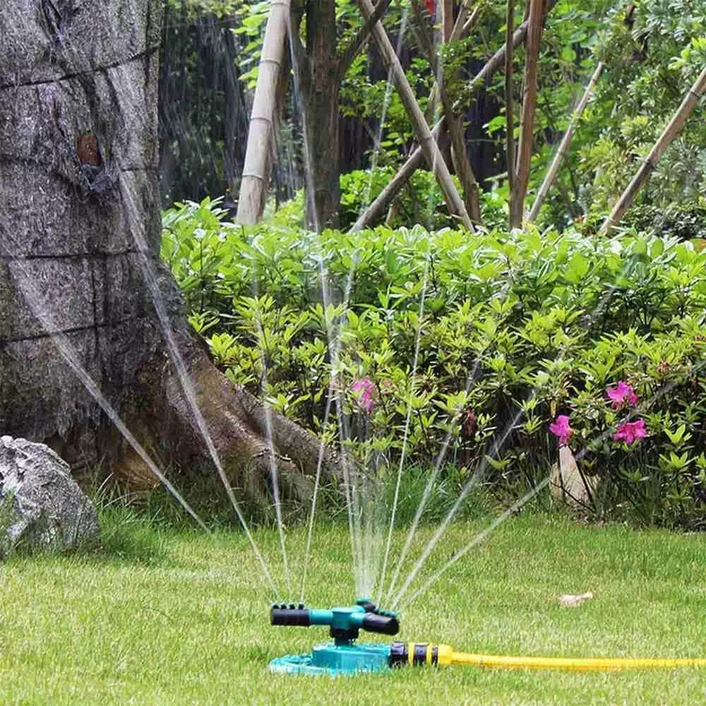 360° Rotating Garden Sprinkler – Adjustable Lawn Irrigation System for Efficient Watering