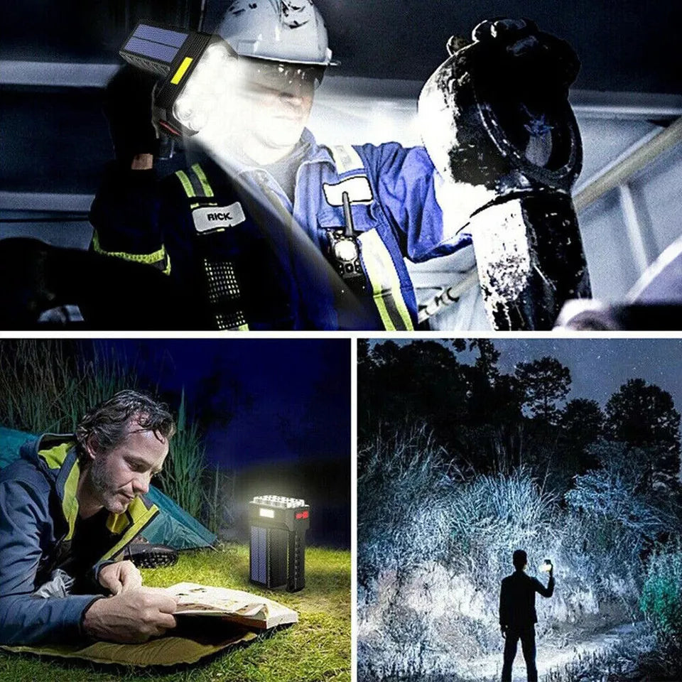 Solar Led Torch - Waterproof , Powerful Hand Torch with Lithium Battery
