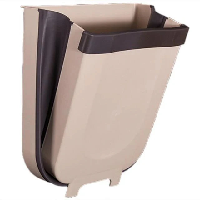 Space-Saving Wall-Mounted Waste Bin - Foldable Trash Bin for Kitchen Organization