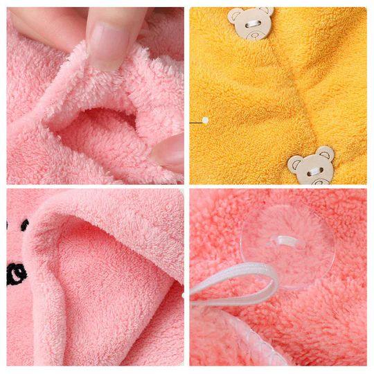Soft Microfiber Hair Towel with Adjustable Fastener – Quick-Dry Towel for Effortless Hair Care