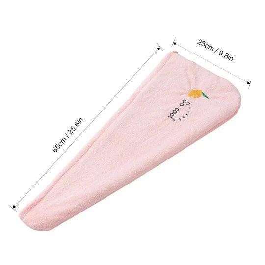 Soft Microfiber Hair Towel with Adjustable Fastener – Quick-Dry Towel for Effortless Hair Care