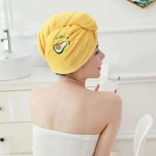 Soft Microfiber Hair Towel with Adjustable Fastener – Quick-Dry Towel for Effortless Hair Care