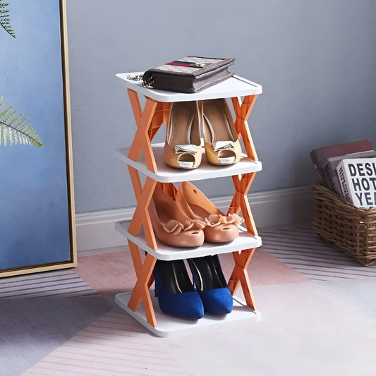 Space-Saving Multifunctional Foldable Shoe Rack
