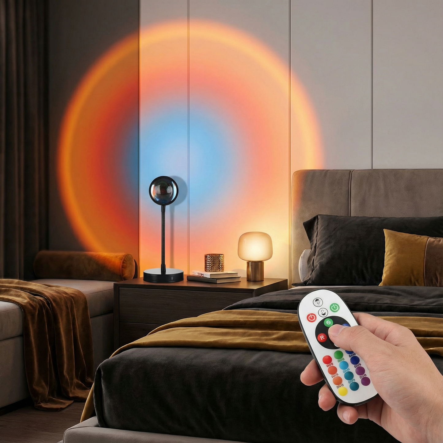 Sunset Projector Lamp – 180° Adjustable Ambient Light with Remote Control