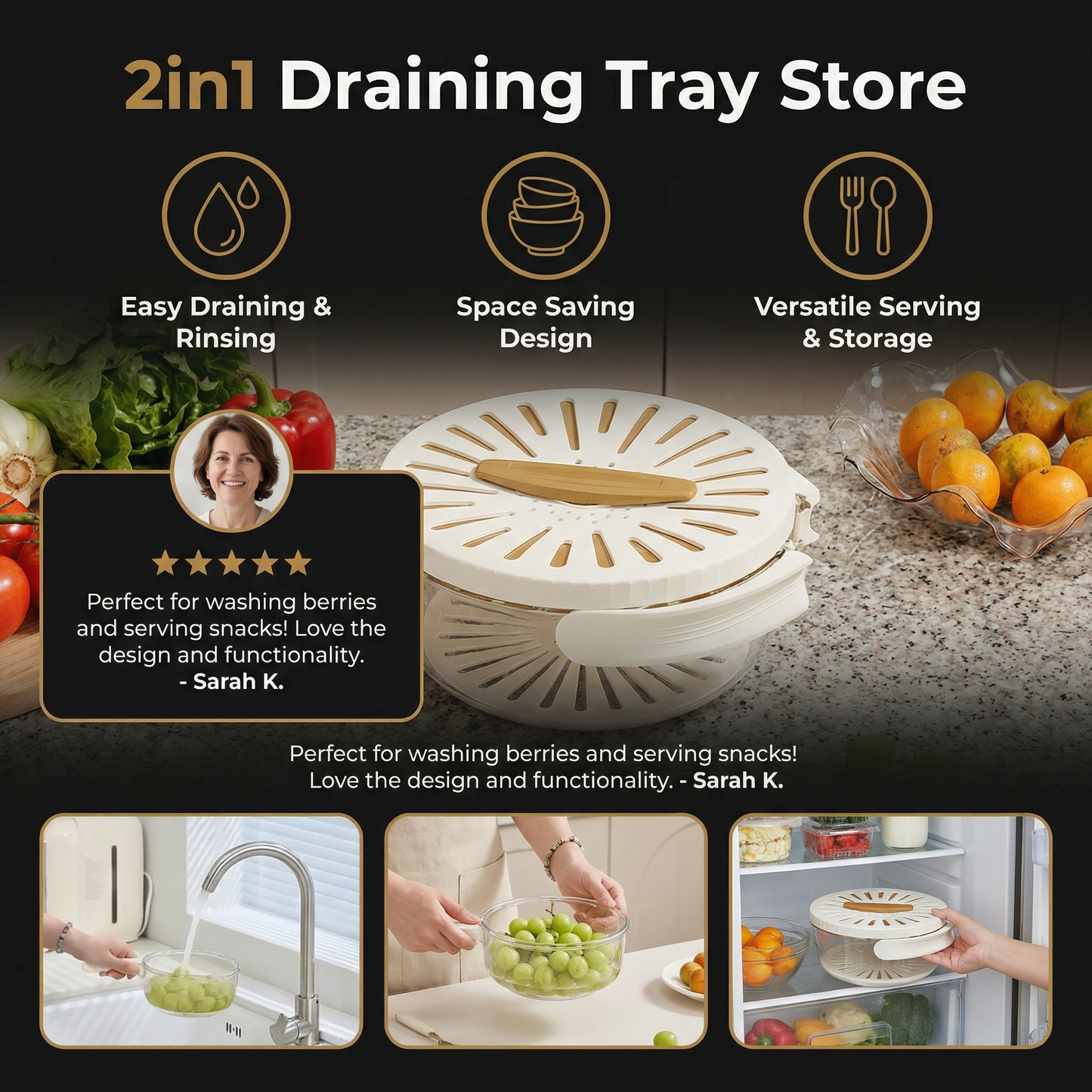2in1 Draining Tray