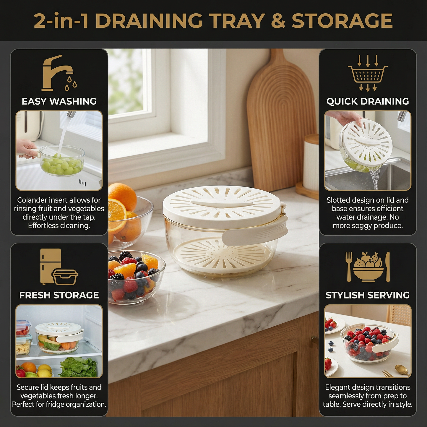 2in1 Draining Tray
