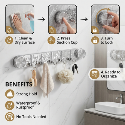 Versatile Suction Cup Hooks