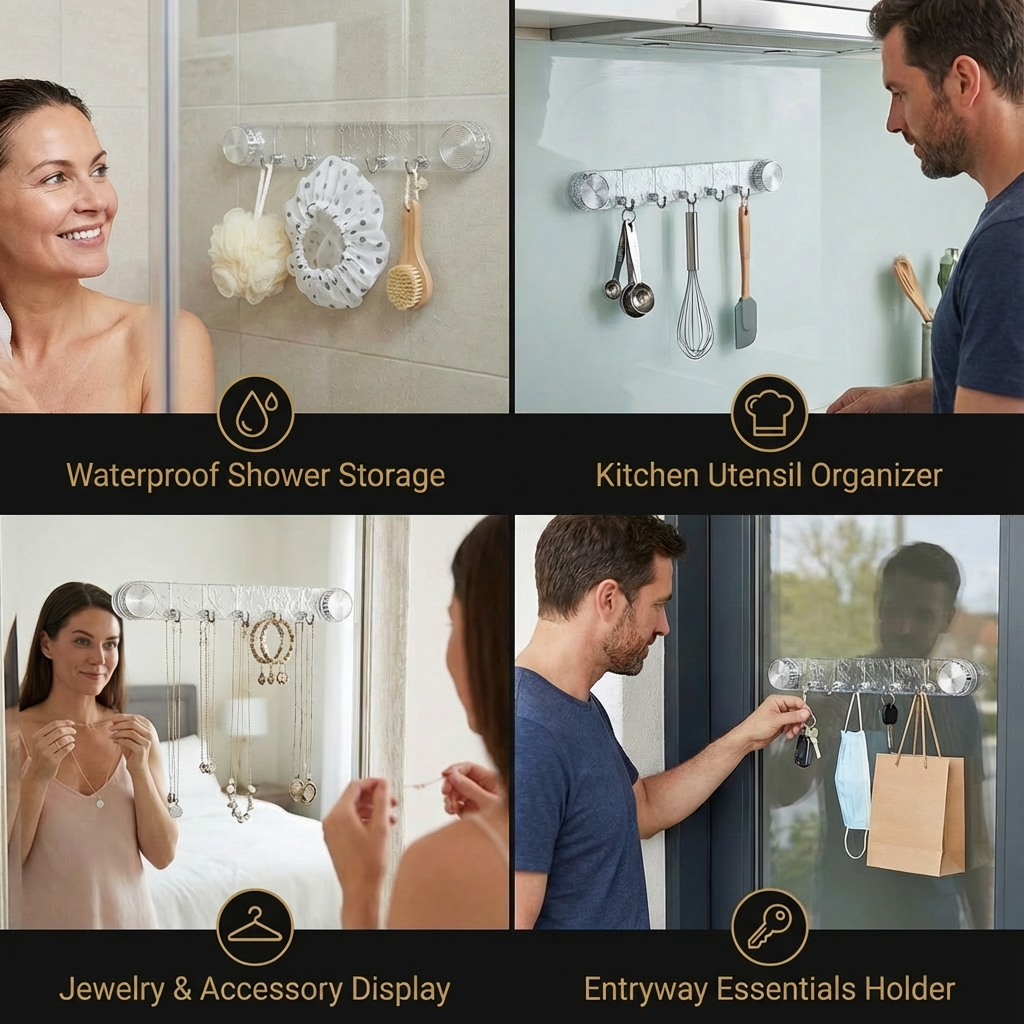 Versatile Suction Cup Hooks