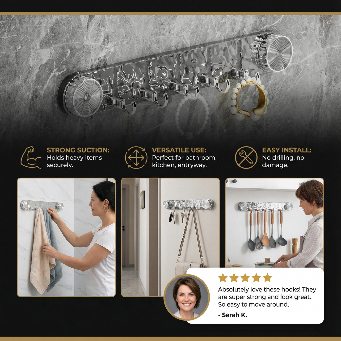 Versatile Suction Cup Hooks