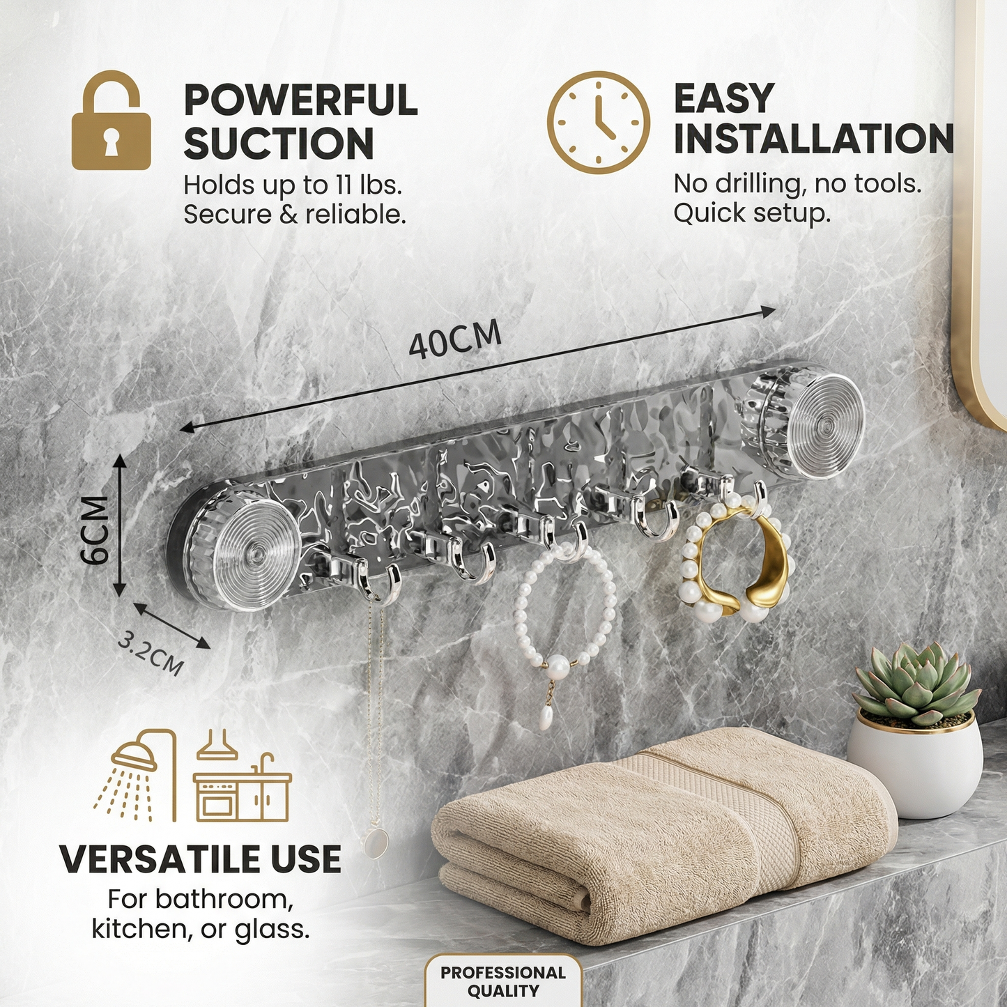 Versatile Suction Cup Hooks