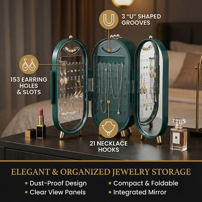 Elegant Jewelry Storage Box With Mirror