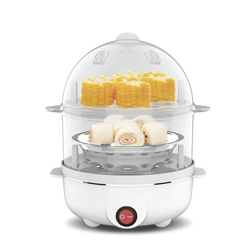 Compact Electric Egg Cooker & Steamer – Multifunctional Appliance for Perfect Eggs and Steamed Dishes
