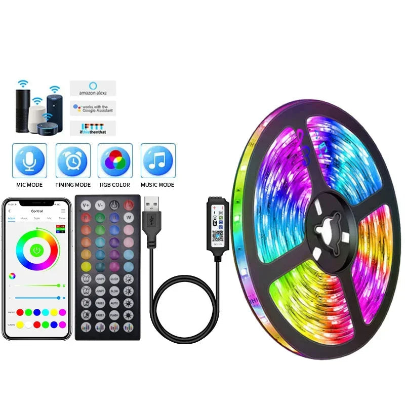 RGB LED Strip with USB – Color-Changing Ambience Light for TV