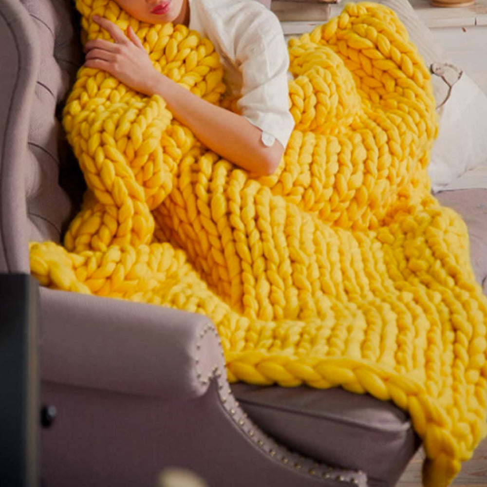 Luxurious Oversized Knitted Blanket
