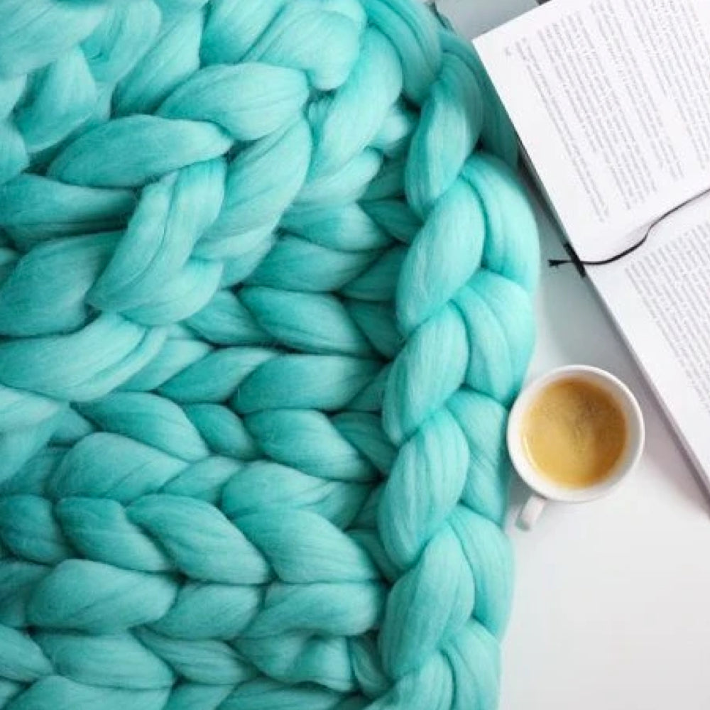 Luxurious Oversized Knitted Blanket